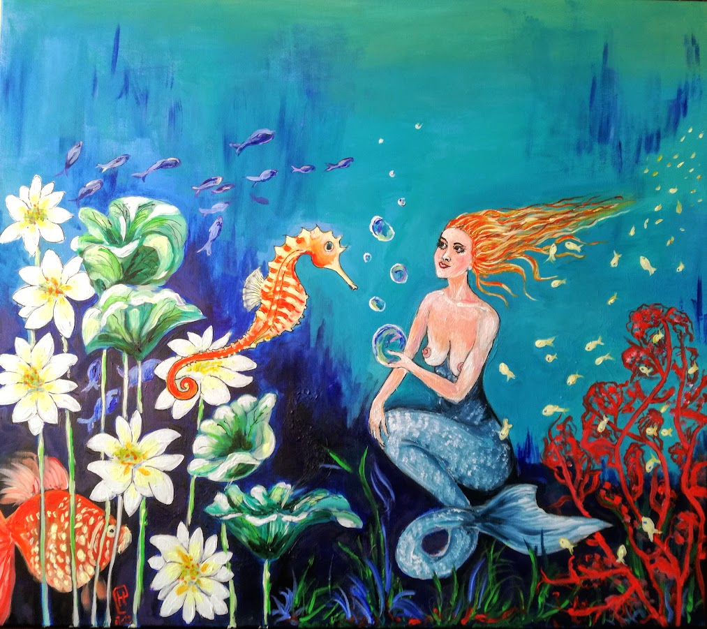The mermaid and the sea horse